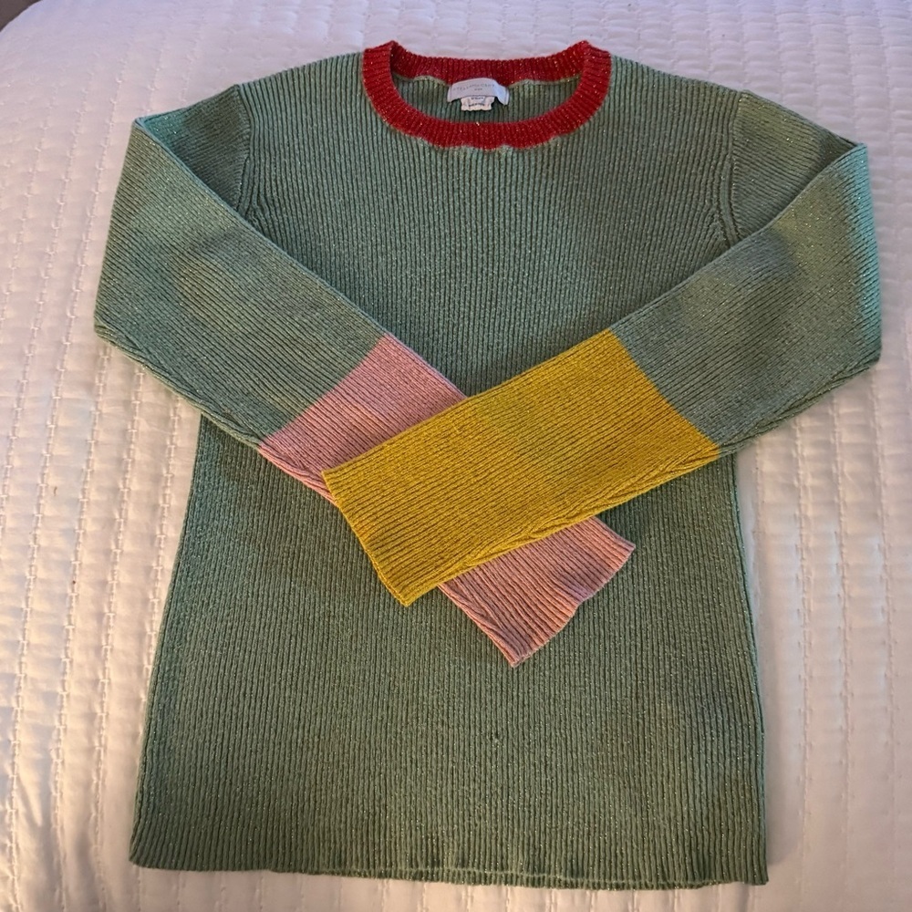Stella McCartney Girls Multicolor Crew Neck Sweater Size 12 Years